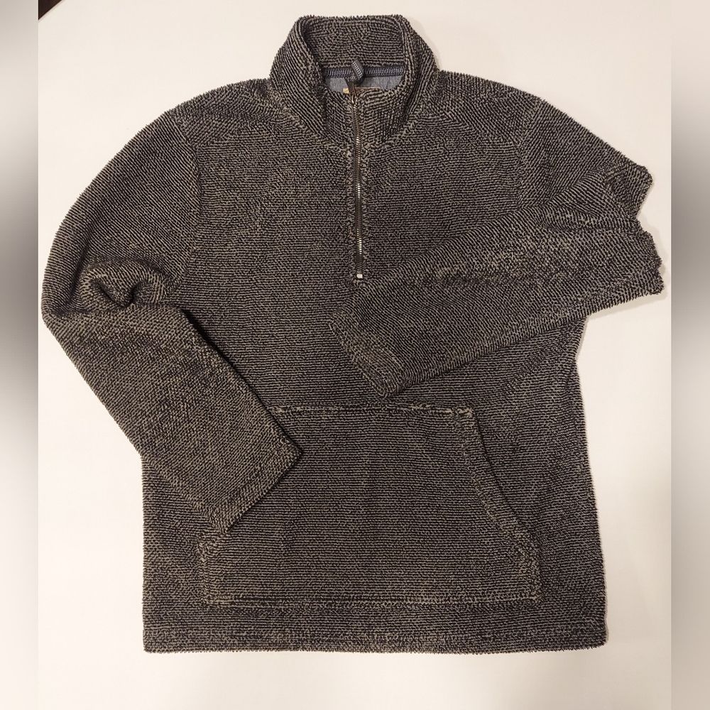 TELLURIDE CLOTHING CO, 1/4 ZIP, DEEP PILE FLEECE PULLOVER, SZ MEDIUM